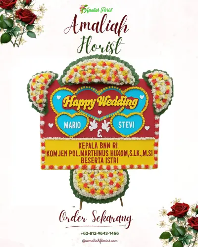 Karangan Papan Bunga Pernikahan di Universitas Kristen Palangka Raya